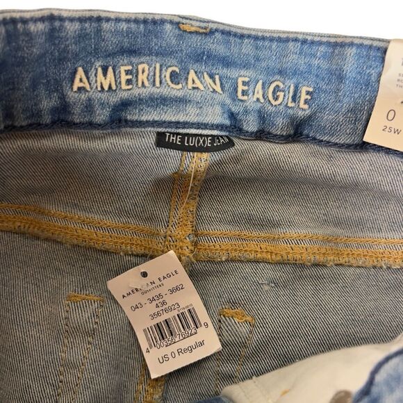 New with tags American Eagle Next Level Stretch super Hi-Rise Jegging raw hem 0 - Picture 10 of 11